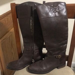 Tory Burch brown riding boots